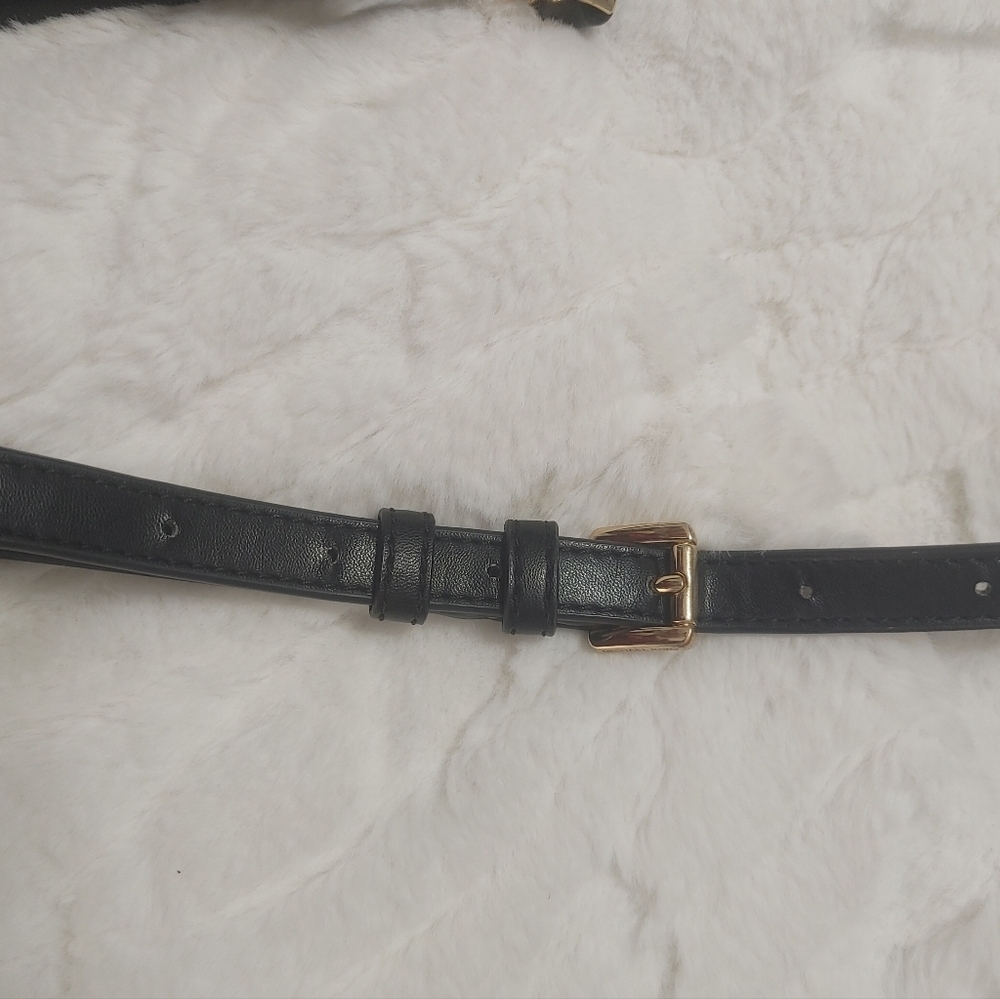 Michael Kors Hope Large Saffiano Leather Satchel Messenger Bag Black 2003 Straps - Picture 6 of 6